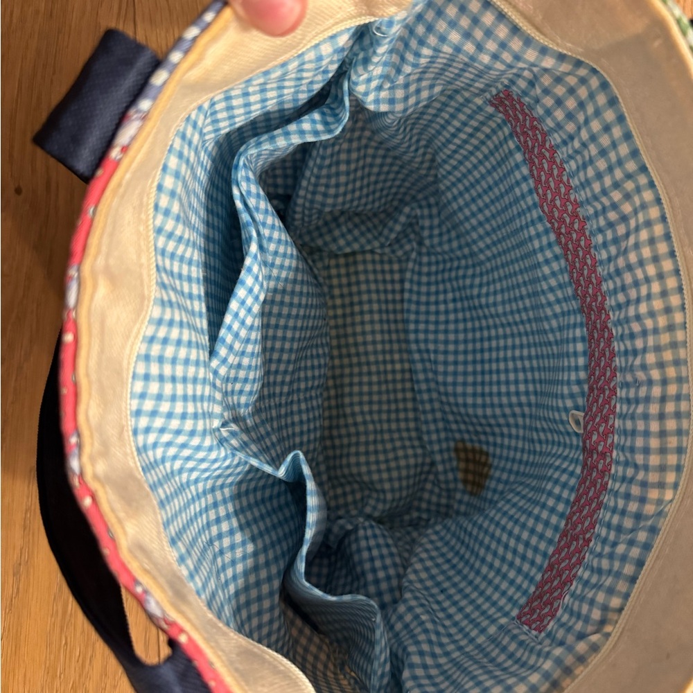 Vineyard Vines Classic Canvas Patchwork Silk Tote… - image 3